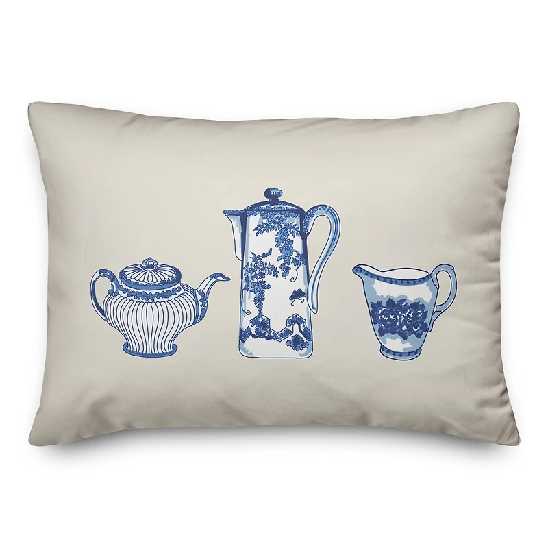 Tea In Row 14" x 20" Throw Pillow