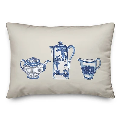 Tea In Row 14" x 20" Throw Pillow