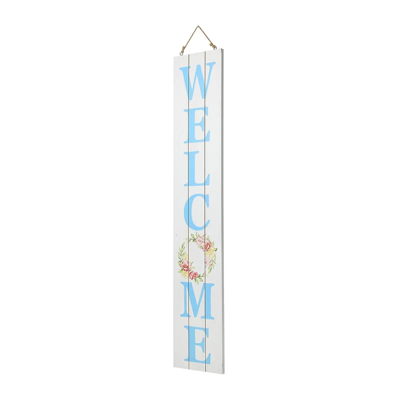 Glitzhome® 42'' Happy Easter & Welcome Wooden Double-Sided Porch Sign