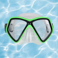 Swim Central 6.25" Neon Green & Black Monaco Children's Swimming Mask