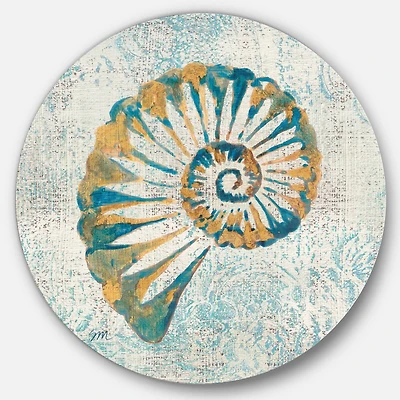Designart - Spiral Shell Hand Painted