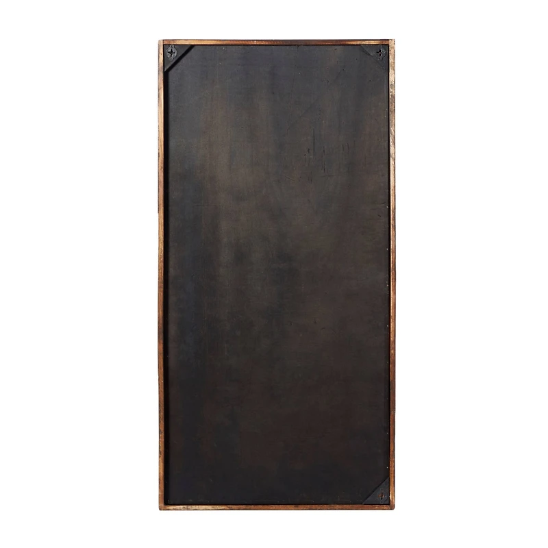 48" Brown Farmhouse Abstract Wood Wall Decor