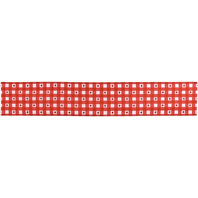 72" Checkered Heart Valentine's Day Table Runner