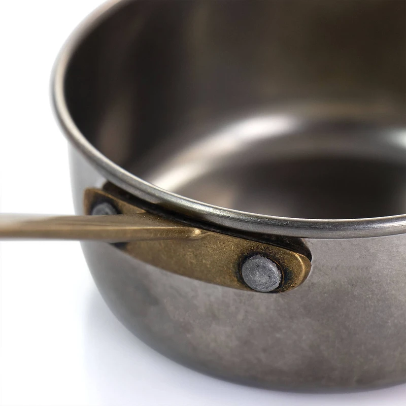 Gibson Home® Normandie 3.9'' Silver and Gold Stainless Steel Mini Saucepan