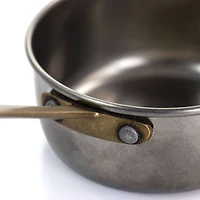 Gibson Home® Normandie 3.9'' Silver and Gold Stainless Steel Mini Saucepan