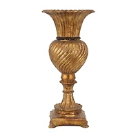 Gold Polystone Traditional Vase, 22" x 10" x 10"