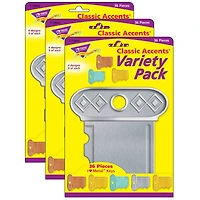 Trend Enterprises® I Heart Metal Keys Classic Accents® Variety Pack, 3 Packs of 36
