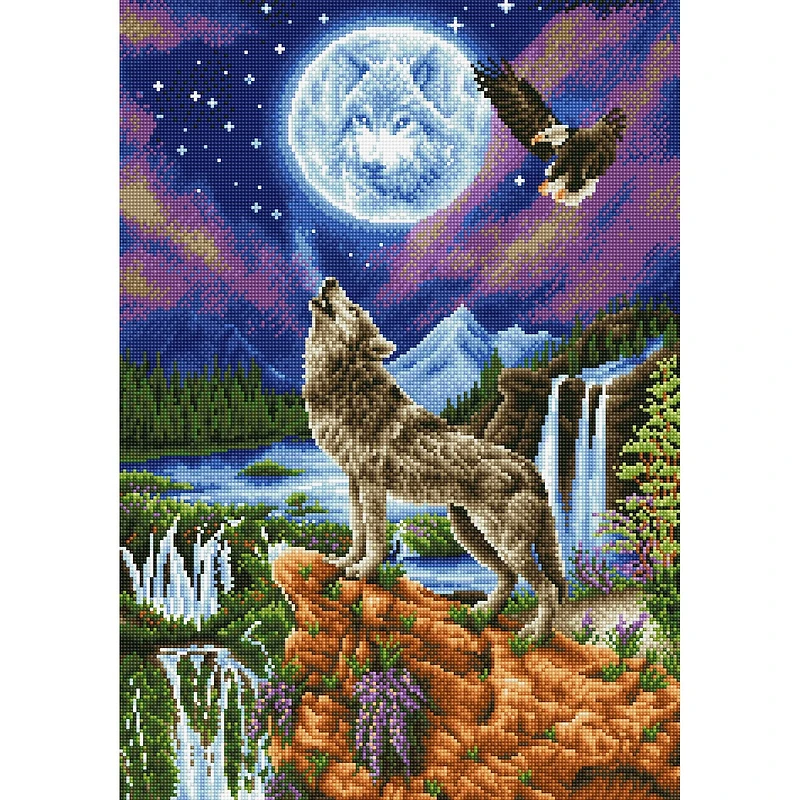 Diamond Dotz® Advanced Mystic Wolf Diamond Painting Kit