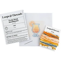 3" x 3" Fruity Drink Needlepoint Kit by Loops & Threads®