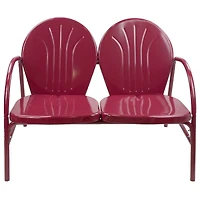 42" Mulberry Retro Tulip Outdoor Loveseat