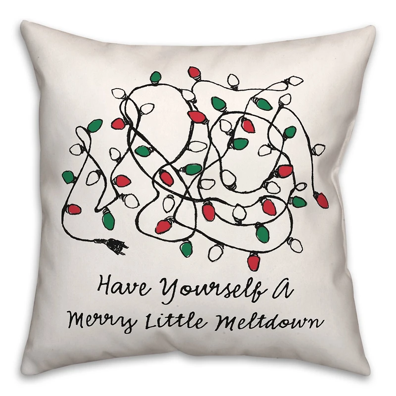 Merry Little Meltdown 18x18 Throw Pillow