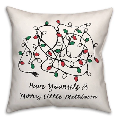 Merry Little Meltdown 18x18 Throw Pillow
