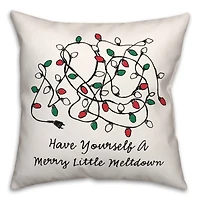 Merry Little Meltdown 18x18 Throw Pillow