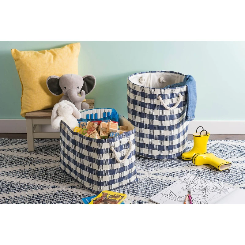 DII® Medium Round Checkers Paper Bin