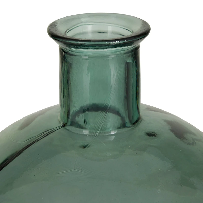 Green Recycled Glass Handmade Spanish Vase 13" x 13" x 17"