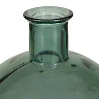 Green Recycled Glass Handmade Spanish Vase 13" x 13" x 17"