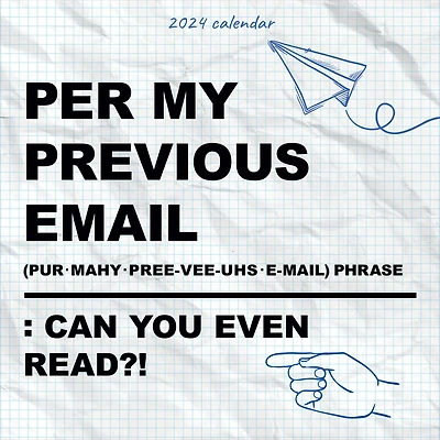 TF Publishing Per My Previous Email Wall Calendar