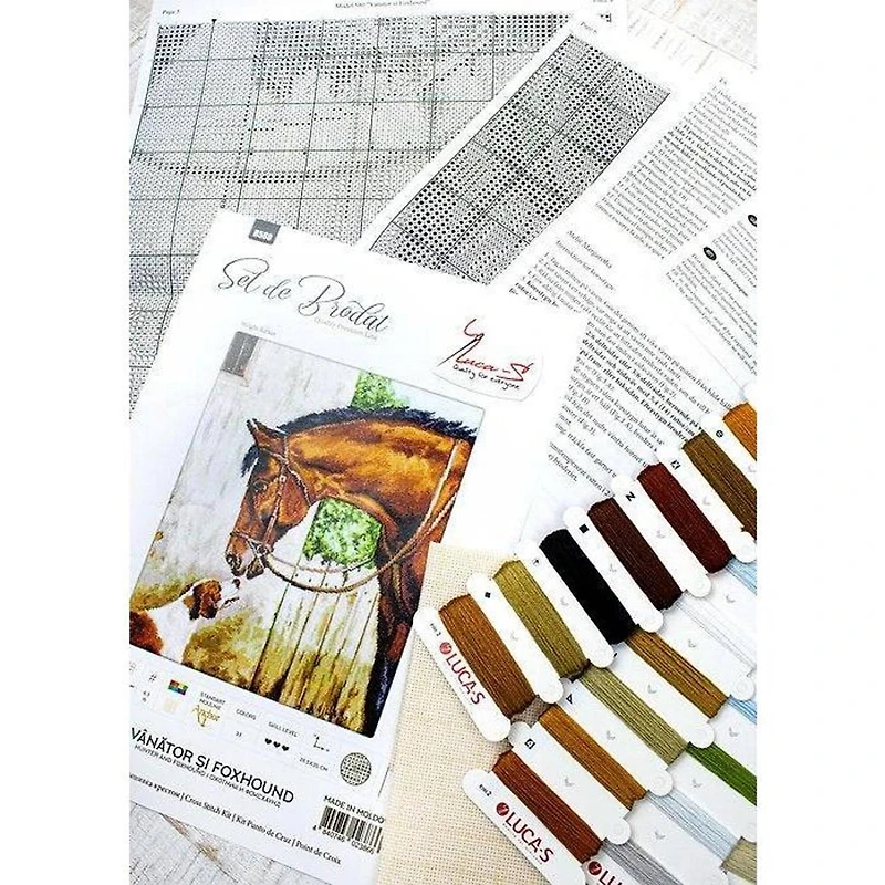 Luca-s Hunter And Foxhound Counted Cross Stitch Kit
