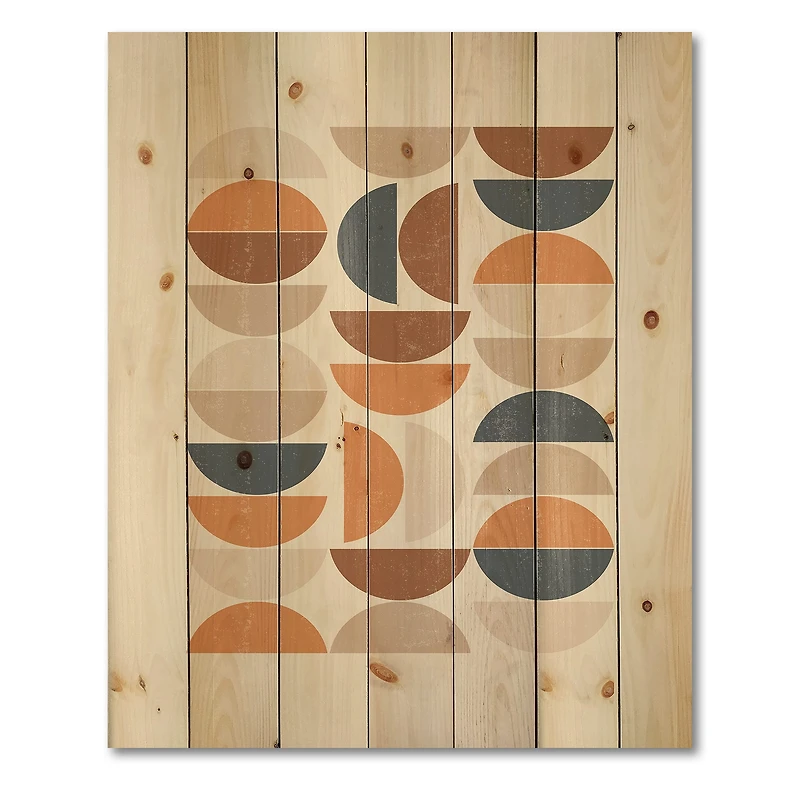Designart - Abstract Sun and Moon S In Blue and Orange