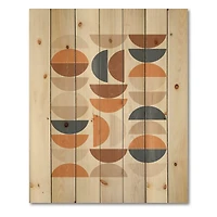 Designart - Abstract Sun and Moon S In Blue and Orange