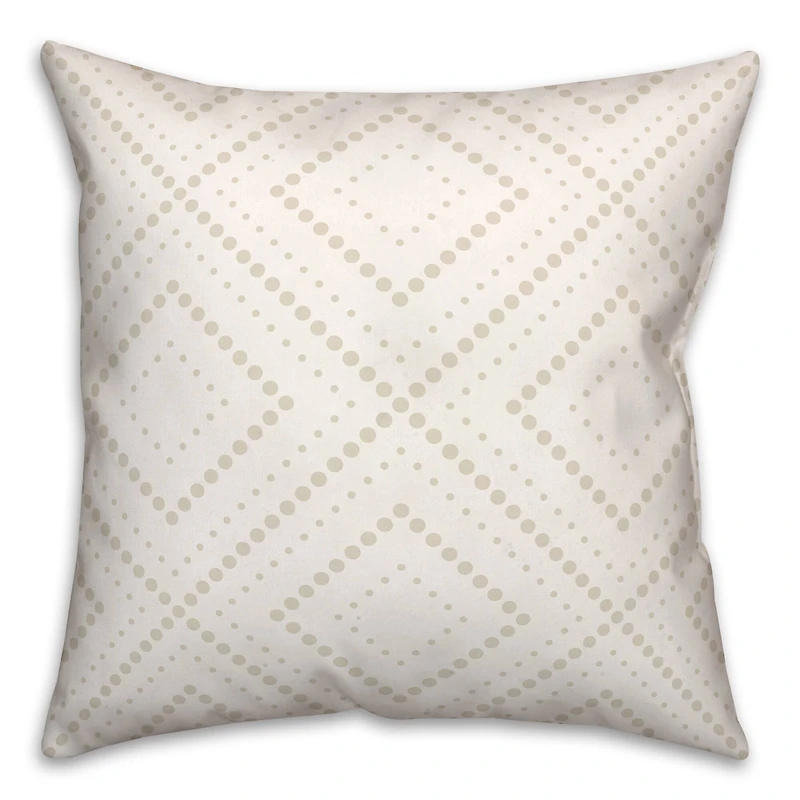 Dotted Diamonds Throw Pillow 18" x 18"