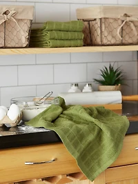 DII® Solid Windowpane Terry Dishtowels