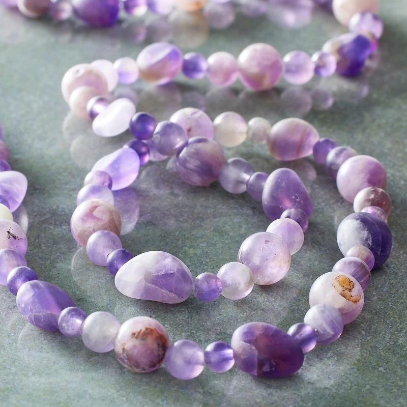 Matte Amethyst Stone Mix Beads by Bead Landing™