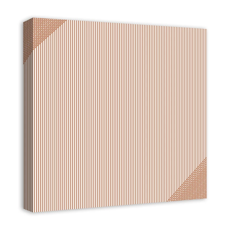 Tan Vertical Lines 20" x 20" Canvas Wall Art