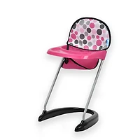 Hauck Pink Dot Doll High Chair With Front Tray & Safety Harness