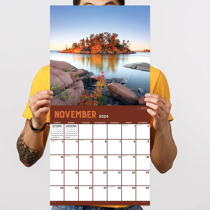 TF Publishing 2024 Great Lakes Wall Calendar