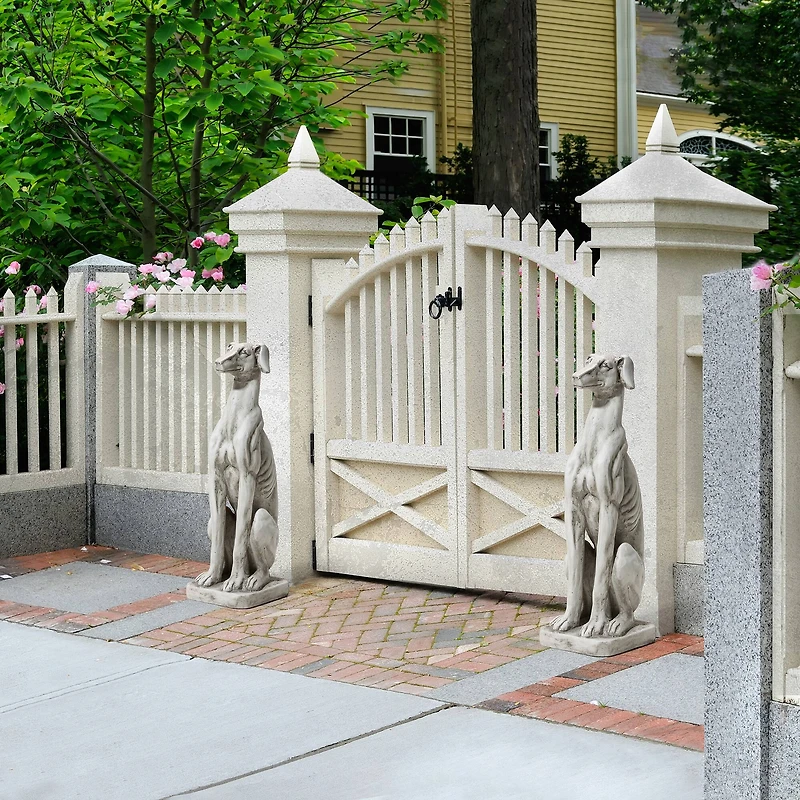 Glitzhome® 32" Sitting Dog Garden Statues, 2ct.