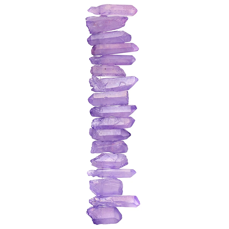 12 Pack: Lavender Aurora Borealis Crystal Stick Beads by Bead Landing™