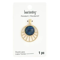 Blue & Gold Lapis Sun Pendant by Bead Landing™