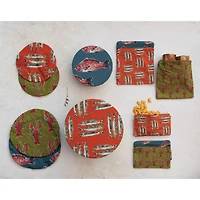 Hello Honey® 8" Sea Life Designs Cotton Bowl Covers with Linings Set