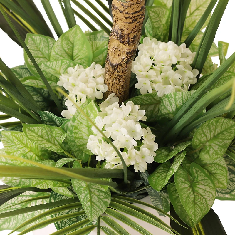 6ft. Artificial Fiddle Leaf Ficus Tree in White Decorative Pot