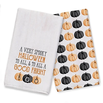 A Very Spooky Halloween 16" x 25" Tea Towel - Set of 2