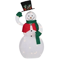 36" LED Animated Hat Tipping Snowman Christmas Figure