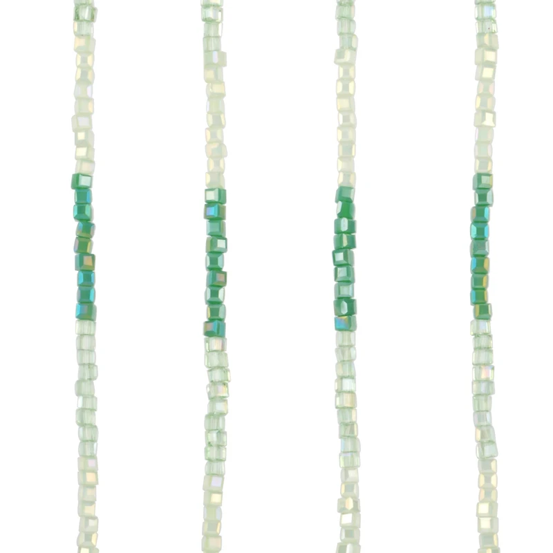 Green Ombre Faceted Glass Cube Beads, 2mm by Bead Landing™