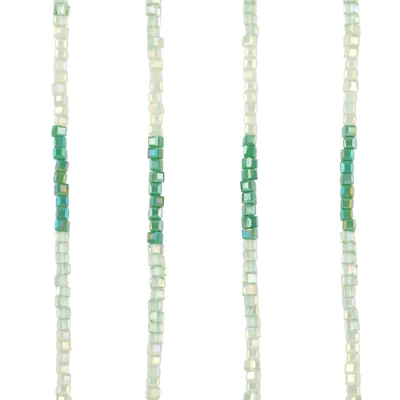 Green Ombre Faceted Glass Cube Beads, 2mm by Bead Landing™