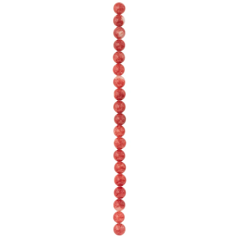 Red Round Stone Beads, 10mm by Bead Landing™