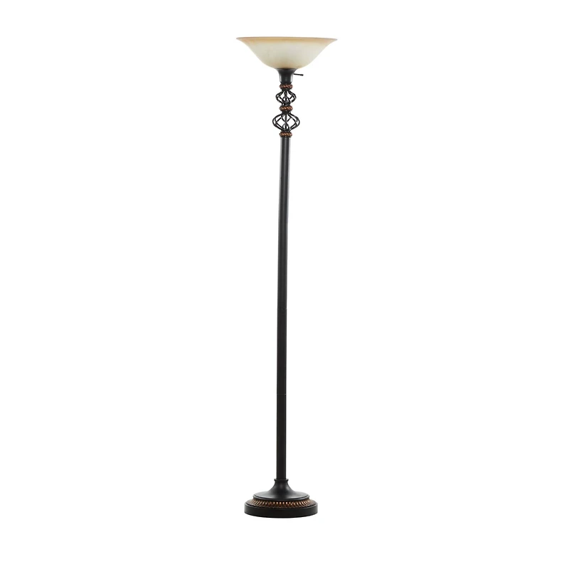 70" Black Metal Traditional Floor Lamp