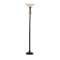 70" Black Metal Traditional Floor Lamp