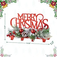 Glitzhome® 14.5" Merry Christmas Metal Stocking Holder