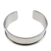 Rhodium Cuff Bracelet with Inlay by Bead Landing™