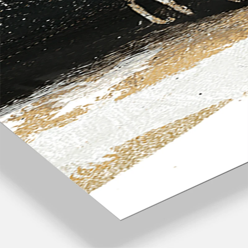 Designart 'Gold And Black Drift Iii Modern Multipanel Wall Clock