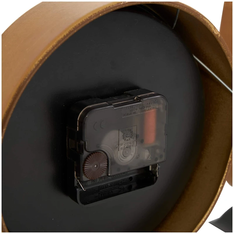 8" Gold Metal Round & Square Tabletop Clock Set