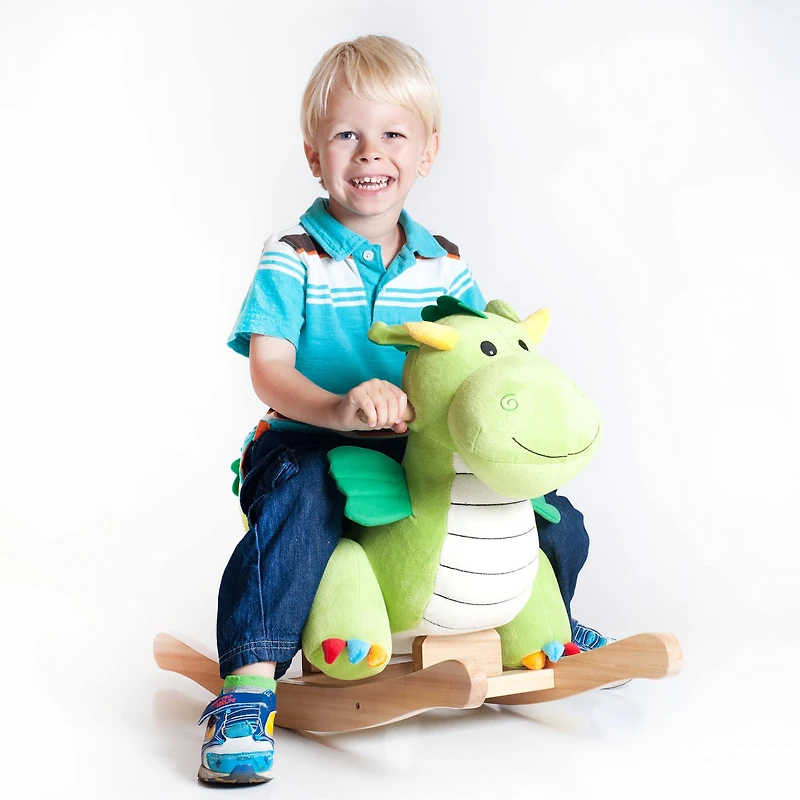 Toy Time Plush Rocking Dragon Ride-On