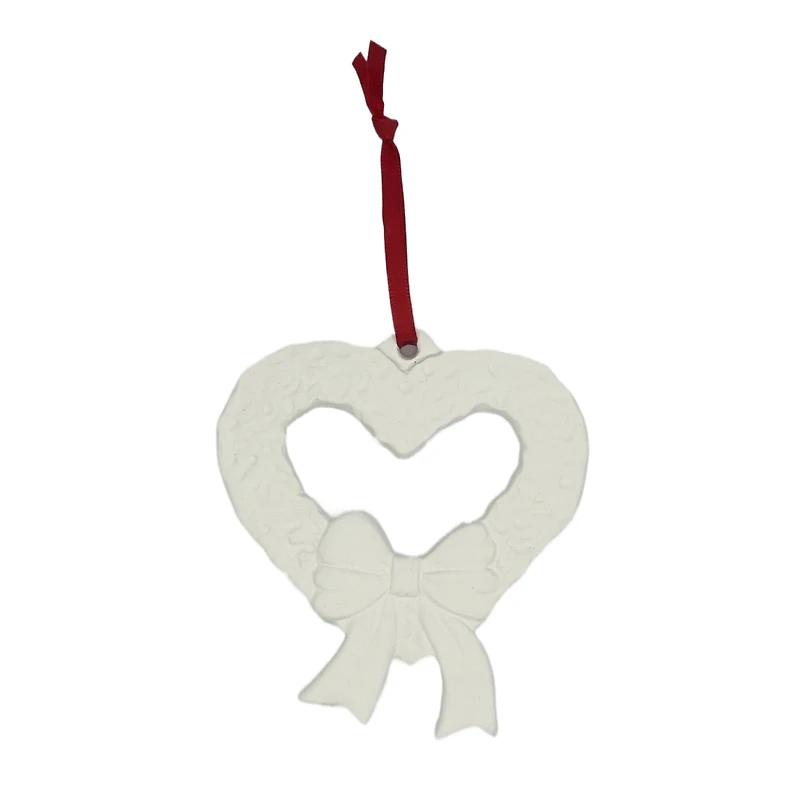 3.75" DIY Ceramic Heart Wreath Ornament by Make Market®