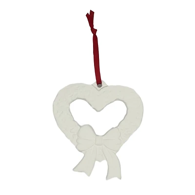 3.75" DIY Ceramic Heart Wreath Ornament by Make Market®