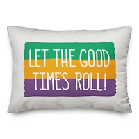 Let Good Times Roll Mardi Gras Throw Pillow